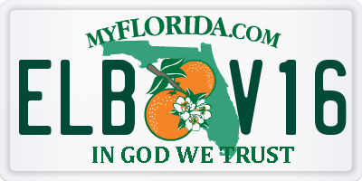 FL license plate ELBV16
