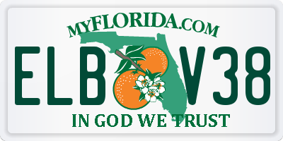 FL license plate ELBV38