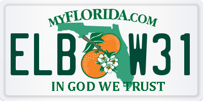 FL license plate ELBW31
