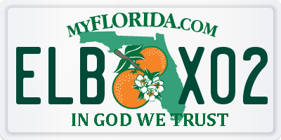 FL license plate ELBX02
