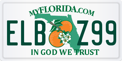 FL license plate ELBZ99