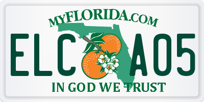 FL license plate ELCA05