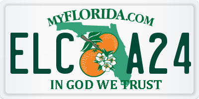 FL license plate ELCA24