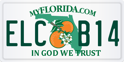 FL license plate ELCB14
