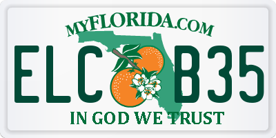 FL license plate ELCB35