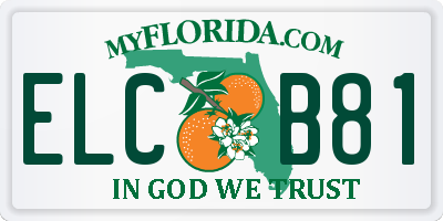 FL license plate ELCB81
