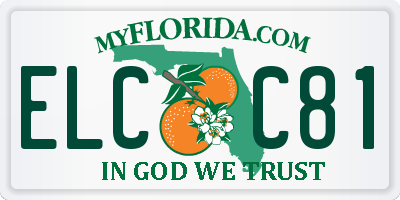 FL license plate ELCC81