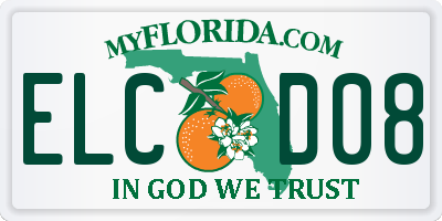 FL license plate ELCD08
