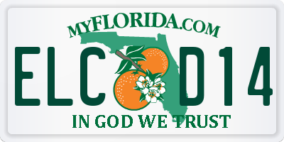 FL license plate ELCD14