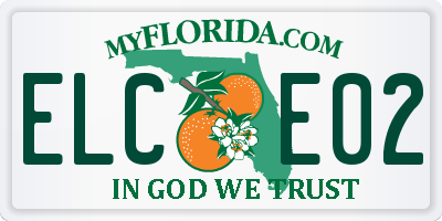 FL license plate ELCE02