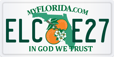 FL license plate ELCE27