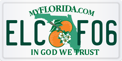 FL license plate ELCF06