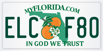 FL license plate ELCF80