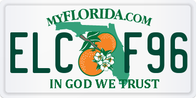 FL license plate ELCF96