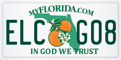 FL license plate ELCG08