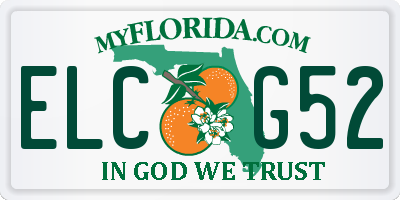 FL license plate ELCG52