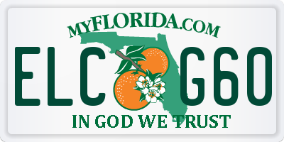 FL license plate ELCG60