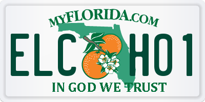 FL license plate ELCH01