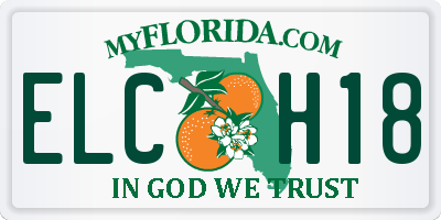 FL license plate ELCH18