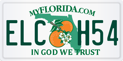 FL license plate ELCH54