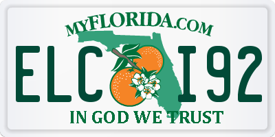 FL license plate ELCI92