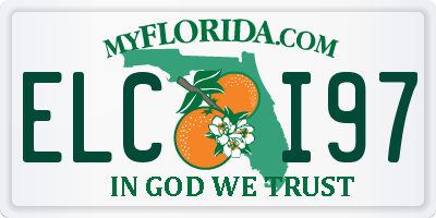 FL license plate ELCI97