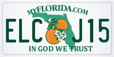 FL license plate ELCJ15