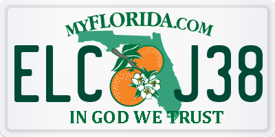 FL license plate ELCJ38
