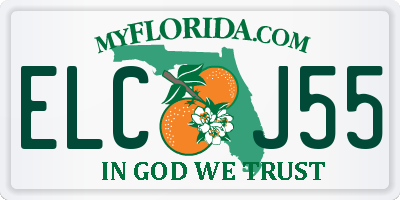 FL license plate ELCJ55