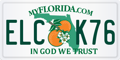 FL license plate ELCK76