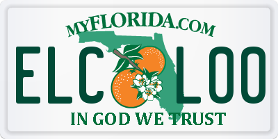 FL license plate ELCL00