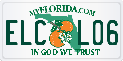 FL license plate ELCL06