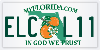 FL license plate ELCL11