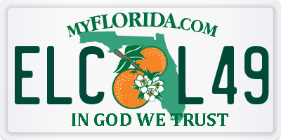 FL license plate ELCL49