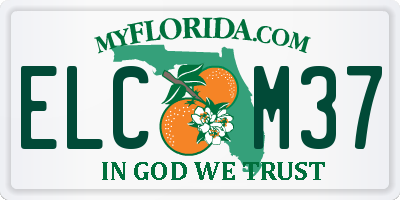 FL license plate ELCM37