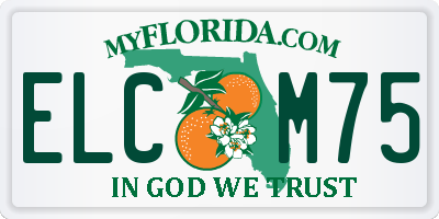 FL license plate ELCM75