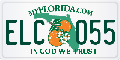 FL license plate ELCO55