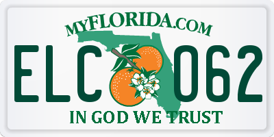 FL license plate ELCO62