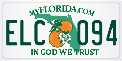 FL license plate ELCO94
