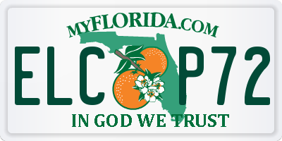 FL license plate ELCP72