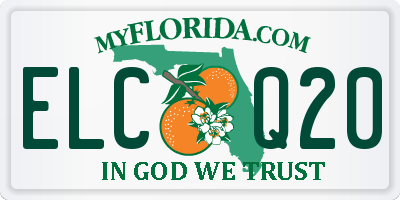 FL license plate ELCQ20