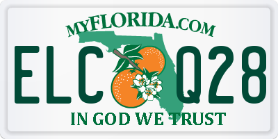 FL license plate ELCQ28