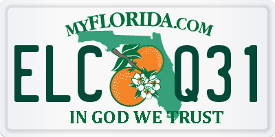FL license plate ELCQ31
