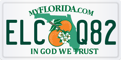 FL license plate ELCQ82