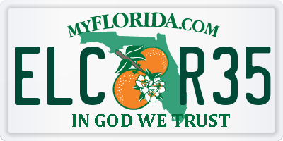 FL license plate ELCR35