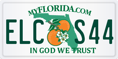FL license plate ELCS44