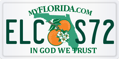 FL license plate ELCS72