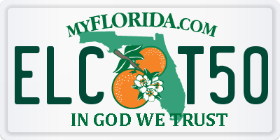FL license plate ELCT50