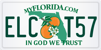 FL license plate ELCT57