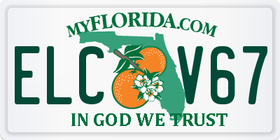 FL license plate ELCV67